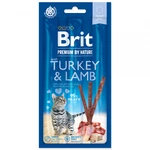 Tyčinky Brit Premium by Nature Cat Sticks with Turkey & Lamb 3ks