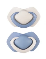 Canpol Babies Sada 2 ks symetrických silikonových dudlíků, 18m+,  PURE COLOR modrý