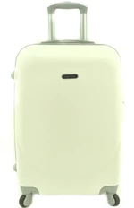 Cestovní kufr skořepinový na čtyřech kolečkách Agrado (M) 60l -krémová