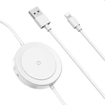 Baseus kábel a bezdrôtová nabíjačka 2v1 USB/Lightning, biely