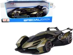 Lamborghini V12 Vision Gran Turismo Matt Green Metallic 1/18 Diecast Model Car by Maisto