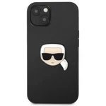 Kryt na mobil Karl Lagerfeld Leather Karl Head na Apple iPhone 13 (KLHCP13MPKMK) čierne ochranný kryt na mobil • na iPhone 13 • s logom Karl Lagerfeld