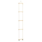 [EU Direct] vidaxl 91936 Kids Rope Ladder Solid Wood and PE 30x168 cm Children Kindergarten Interactive Toy Outside Indo