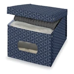 Tmavomodrý úložný box Domopak Metrik Extra Large, 50 x 42 cm