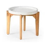 Záhradný stolík so sivou betónovou doskou Bonami Selection Bari, ø 55 cm Záhradný stolík so sivou betónovou doskou Bonami Selection Bari, ø 55 cm