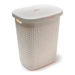 Krémovobiely kôš na bielizeň Addis Rattan Hamper Calico
