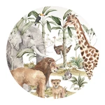 Nástenná detská samolepka Dekornik Savanna World in a Circle, ø 200 cm