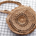 Women Straw Bohemia Style Large Capacity Straw Bag Hollow Out Holiday Crochet Bag