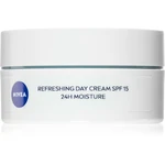 NIVEA 24 h Moisture osviežujúci denný krém s vitamínom E SPF 15 50 ml