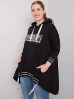 Women's black hoodie with pocket