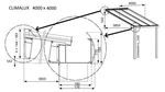 Hliníková pergola 400 cm antracit / polykarbonát Dekorhome 400 cm,Hliníková pergola 400 cm antracit / polykarbonát Dekorhome 400 cm