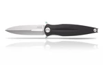 Zavírací nůž ANV® Z400 Dural Liner Lock – Černá rukojeť, Šedá čepel – Stone Wash (Barva: Černá, Varianta: Šedá čepel – Stone Wash)