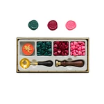 RosyPosy Vintage Lacquer Seal Wax Kit Seal Stamp Wooden Handle DIY Postcard Slogan Lacquer Sealing Tools Set Gifts