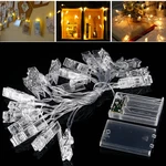 3M 20LED Holder Clip Fairy Sliver Wire String Light Battery Christmas Party Holiday Decor