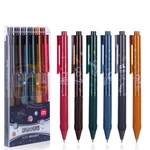 Deli A130 0.5mm Color Bullet Point Gel Pen Smooth Writing Press Ballpoint Pen Stationery Students Office Writing Supplie