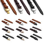 Bakeey 22-24mm Width Butterfly Buckle Genuine Leather Watch Band Strap Replacement