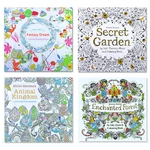 Double-sided 24 Pages Decompression Hand-painted Coloring English Book Children Adult Drawing Coloring Book Painting Pap