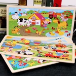 Puzzle Toy Set Animals Wooden Jigsaw Learning Recognize Animals Ability Children Educational Preschool Toys Perfect Gift