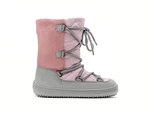 Dětské zimní barefoot boty Be Lenka Snowfox Kids - Pink & Grey 30