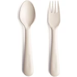 Mushie Fork and Spoon Set príbor Ivory 2 ks
