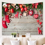 3D Christmas Wall Tapestry Backdrop Decor Art Wall Blanket Home Living Room Office Art Wall Merry Christmas Ornament