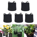 KING DO WAY 5PCS Non-fabric Grow Bags Breathable Garden Plant Bag