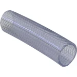 TOOLCRAFT PVC.Gewebeschlauch 538876 13.2 mm 1/2 Zoll metrový tovar priehľadná hadica s opletom