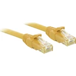 LINDY 48060 RJ45 sieťové káble, prepojovacie káble CAT 6 U/UTP 30.00 cm žltá s ochranou 1 ks