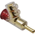 banánový konektor BKL Electronic 0107006 – zástrčka, rovná, Ø pin: 4 mm, červená, 1 ks
