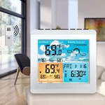 CJ5528-14DAY LCD RF Wireless Weather Station Table Alarm Clock Calendar 12/24 Hours Indoor/Outdoor Temperature Display