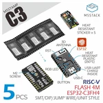 5PCS M5Stack® M5Stamp C3 ESP32 Development Board WiFi+Bluetooth Ultra-Low Power ESP32-C3 RISC-V MCU