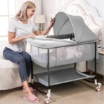 Crib Removable Portable Multifunctional Baby BB Bed Stitching Big Cradle Small Household with Mosquito Net