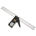 Drillpro Adjustable 300mm Aluminum Alloy Combination Square 45 90 Degree Angle Scriber Steel Ruler Woodworking Line Loca