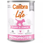 CALIBRA Life konzerva Puppy&Junior Chicken&rice pro štěňata 400 g