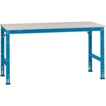 Manuflex AU6067.5007 Výsuvný pracovný stôl UNIVERSAL Standard s plastovou doskou, š xhxv = 1500 x 1000 x 760-870 mm  Far