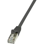 LogiLink CP2083S RJ45 sieťové káble, prepojovacie káble CAT 6 F/UTP 7.50 m čierna s ochranou 1 ks