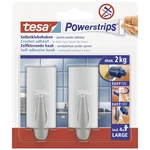 tesa POWERSTRIPS® háčik tesa Powerstrips® veľký, trendový  chróm (matný) Množstvo: 2 ks