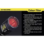NiteCore NITNFG25 farebný filter  EC1, EC2, EA1, EA2, MT2C, P12, SRT3, SRT5 a baterky s Ø 25 mm zelená