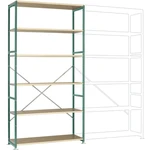 Manuflex RP1336.0001 základný modul regálu oddelenia  (š x v x h) 1280 x 2500 x 800 mm    drevená podlaha
