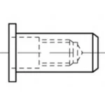 TOOLCRAFT Výrobek 88480 Al-Leg. F blindniet-muttern, kulatý, zavřeném, FLAKO pro měření teploty vzduchu a vodotěsná Nietungen, rozměry: M 5 /0,3 - 3,0