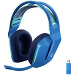 Logitech Gaming G733 LIGHTSPEED herní headset bez kabelu, stereo na uši, bezdrátový 2,4 GHz, modrá