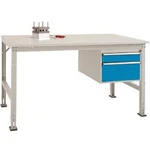 Manuflex AU5767.5012 Kompletní pracovní stůl základní Univerzální standardní s plastové desky, Šxhxv = 2000 x 800 x 760-870 mm