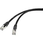 Síťový kabel RJ45 Renkforce RF-4538200, CAT 6A, S/FTP, 15.00 m, černá