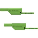 Schützinger VSFK 8700 / 2.5 / 200 / GN bezpečnostní měřicí kabely [4 mm zástrčka - 4 mm zástrčka] zelená, 200.00 cm