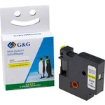 Páska do štítkovače G&G D1, 9 mm, 7 m, černá, žlutá