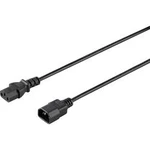 Síťový prodlužovací kabel s IEC zásuvkou Basetech BT-1886932, 5.00 m, černá