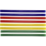 Lepicí tyčinky TOOLCRAFT TC-11200X8C 1586229, Ø 11 mm, délka 200 mm, 8 ks, žlutá, modrá, zelená, červená