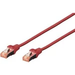 Síťový kabel RJ45 Digitus DK-1644-010/R, CAT 6, S/FTP, 1.00 m, červená