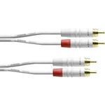 Kabelový adaptér Cordial CFU 1,5 CC-SNOW [2x cinch zástrčka - 2x cinch zástrčka], 1.50 m, bílá