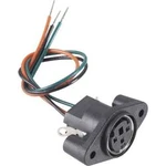 Mini DIN konektor TRU COMPONENTS TC-2526002 zásuvka, vestavná vertikální, pólů 6, černá, 100 ks